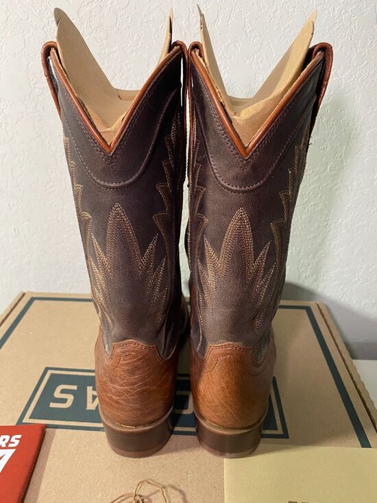 Tecovas The Weston Russet Smooth Ostrich Western Cowboy Boots Men\'s 9.5 D main image 5
